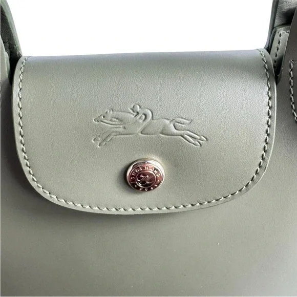 Longchamp Green Extra Small Leather Le Pliage Du Jardinier Bag